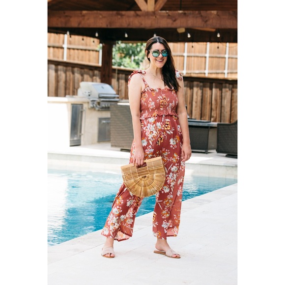 Chelsea 28 Dana Smocked Coverup Jumpsuit - Picture 1 of 8
